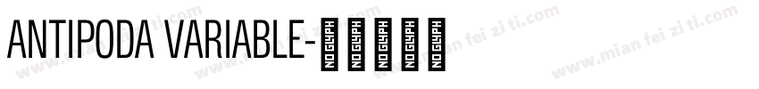 ANTIPODA VARIABLE字体转换